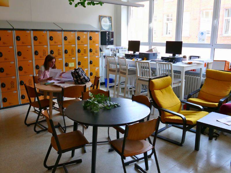 Salle des profs de l'Institut Maris Stella Bruxelles